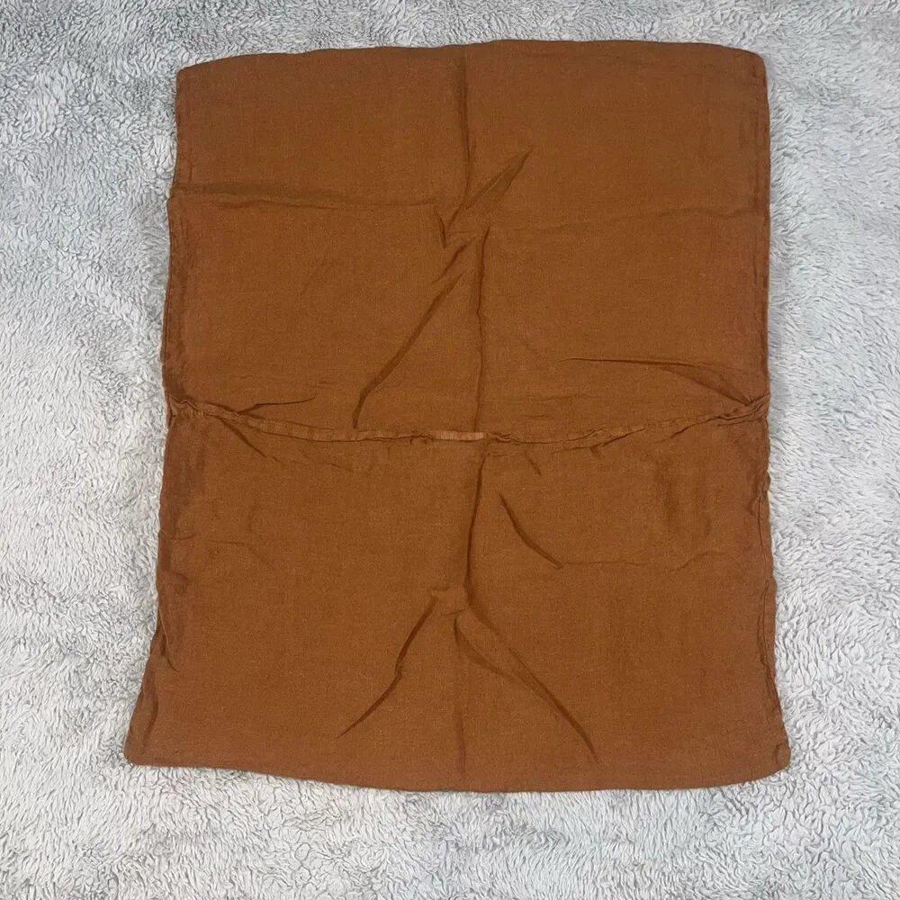 Parachute Terra Burnt Orange Queen Fitted Sheet Two Standard Pillowcovers Shams